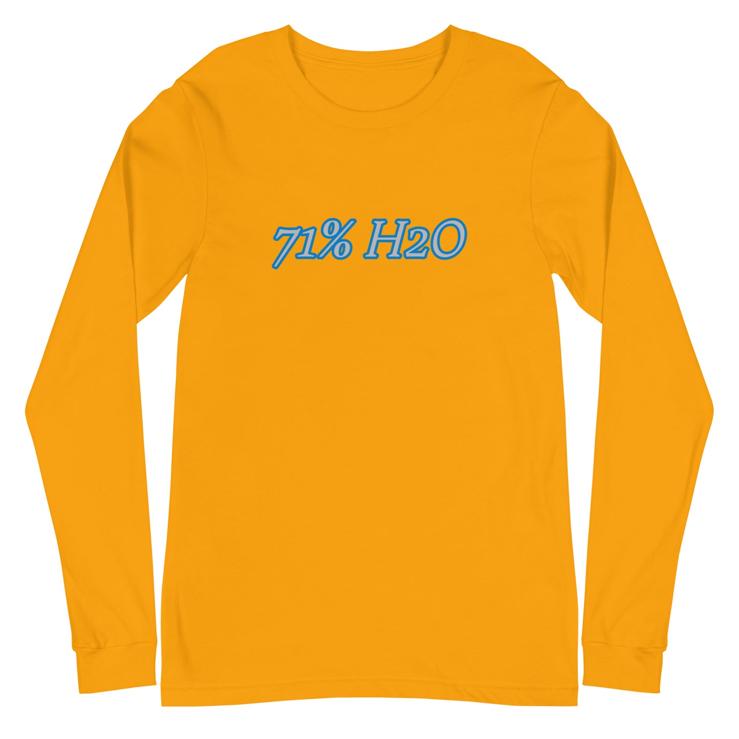 71% H2O Logo Unisex Long Sleeve Tee