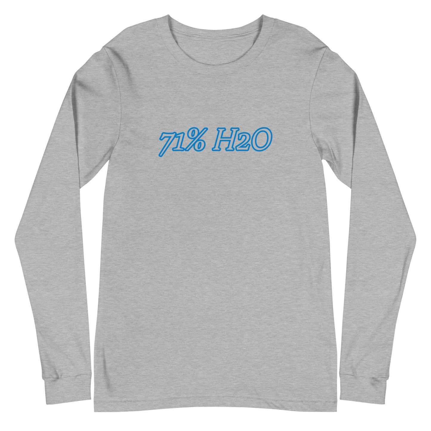 71% H2O Logo Unisex Long Sleeve Tee