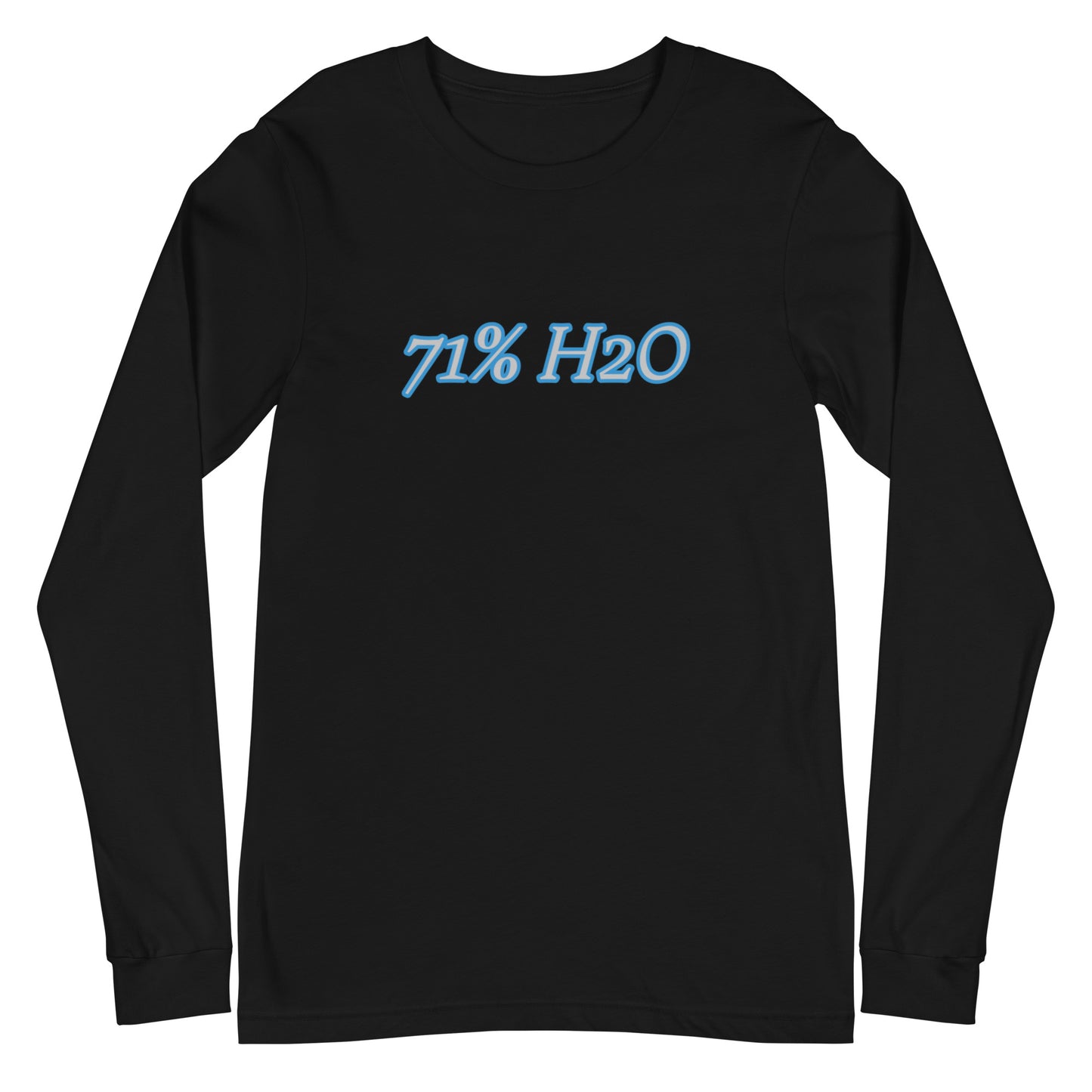 71% H2O Logo Unisex Long Sleeve Tee