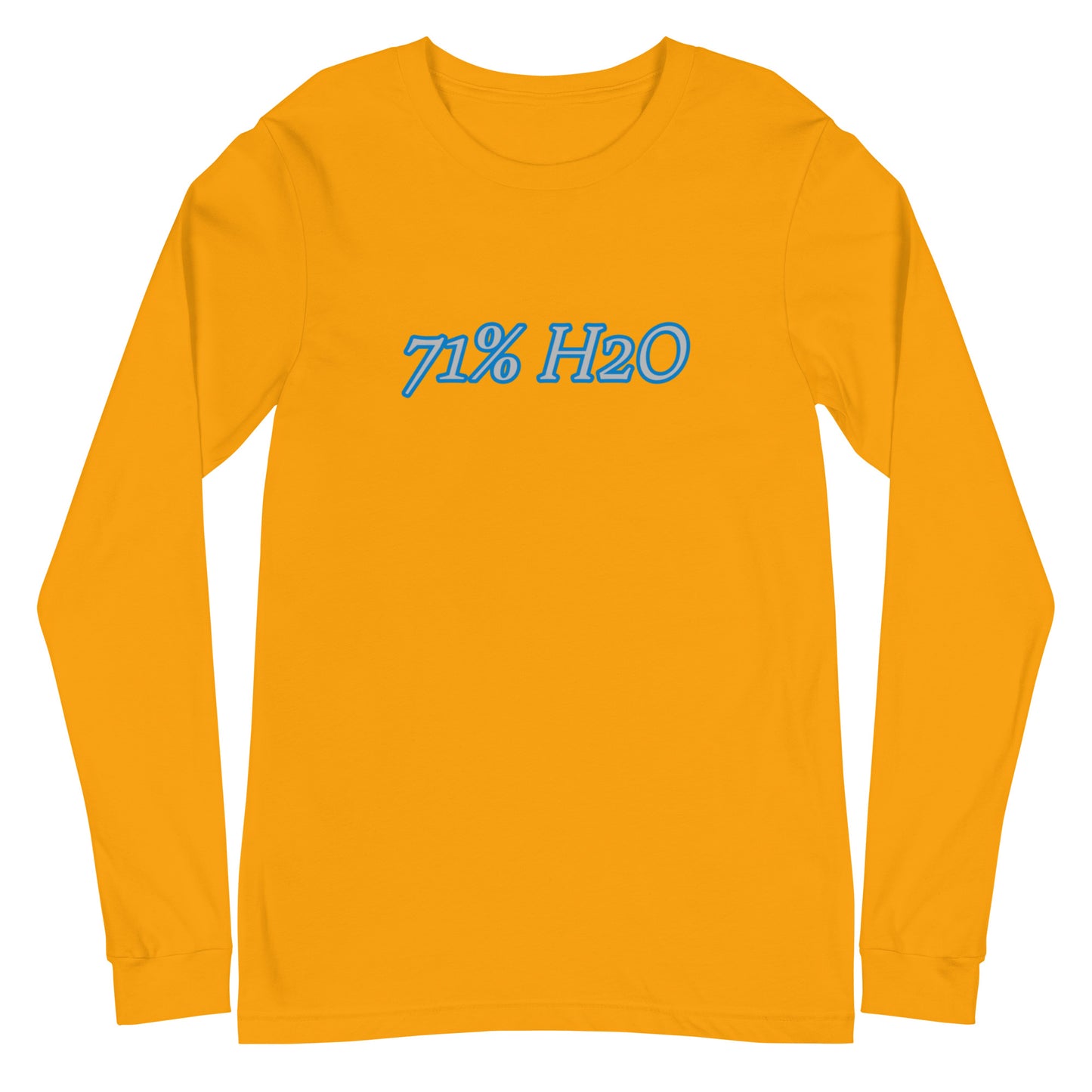 71% H2O Logo Unisex Long Sleeve Tee