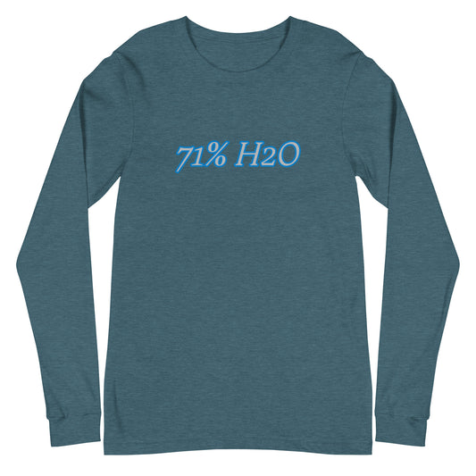 71% H2O Logo Unisex Long Sleeve Tee