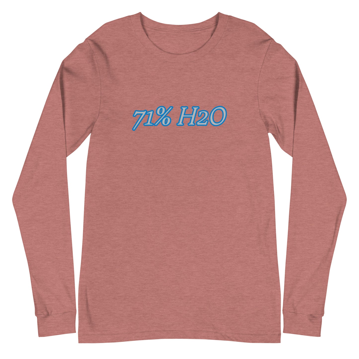 71% H2O Logo Unisex Long Sleeve Tee