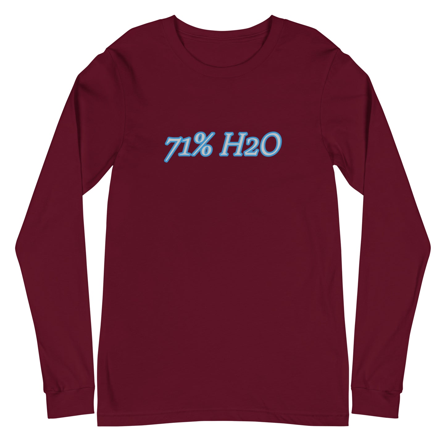 71% H2O Logo Unisex Long Sleeve Tee