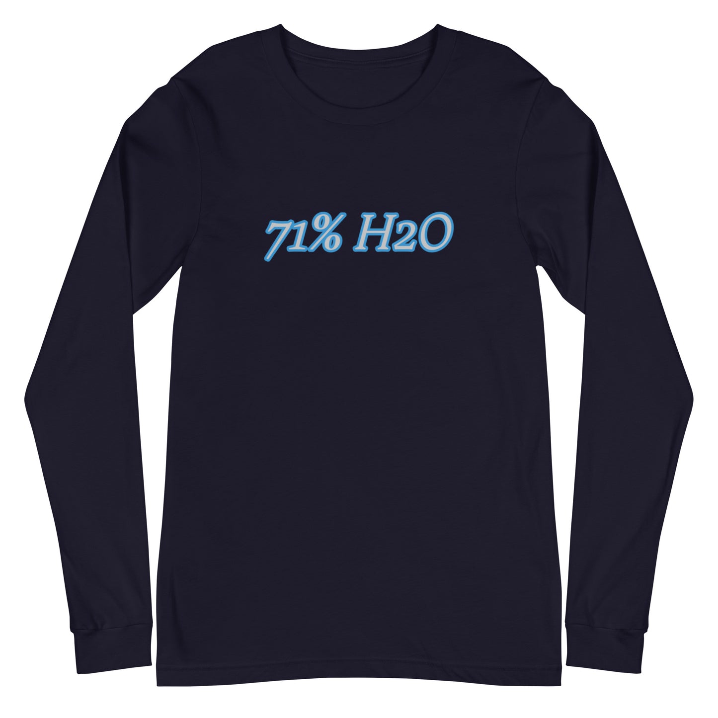 71% H2O Logo Unisex Long Sleeve Tee