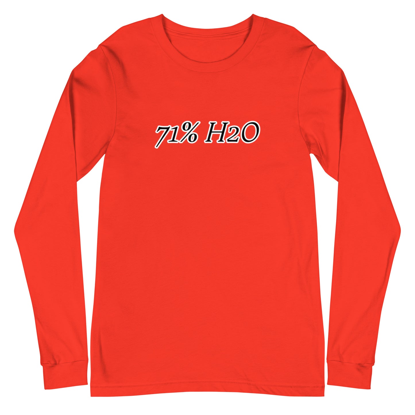 71% H20 Logo Unisex Long Sleeve Tee