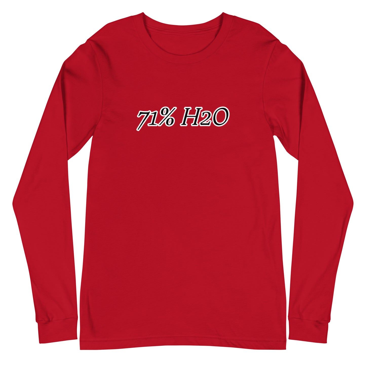 71% H20 Logo Unisex Long Sleeve Tee