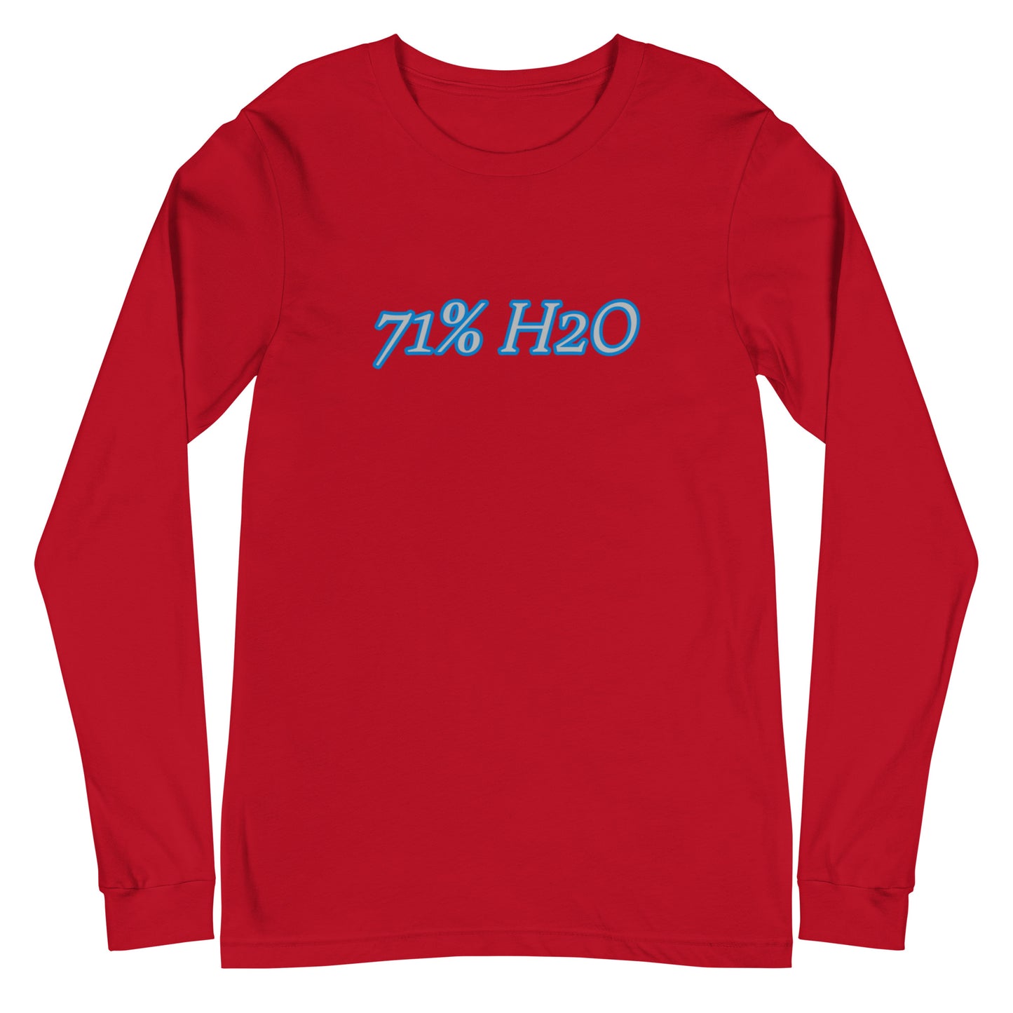 71% H2O Logo Unisex Long Sleeve Tee