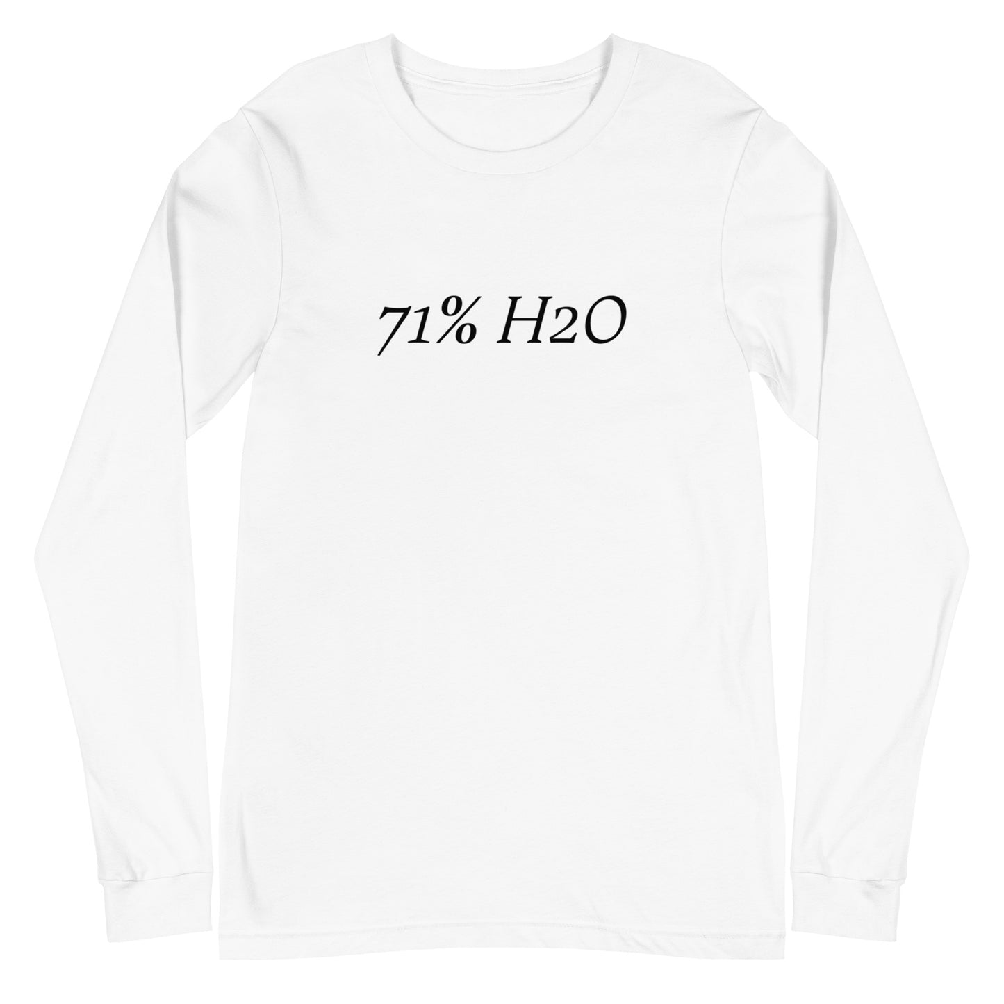 71% H20 Logo Unisex Long Sleeve Tee