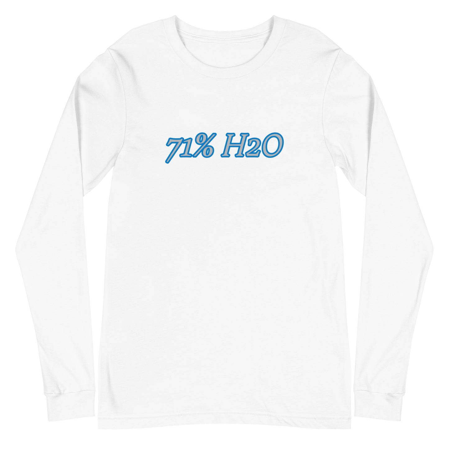 71% H2O Logo Unisex Long Sleeve Tee