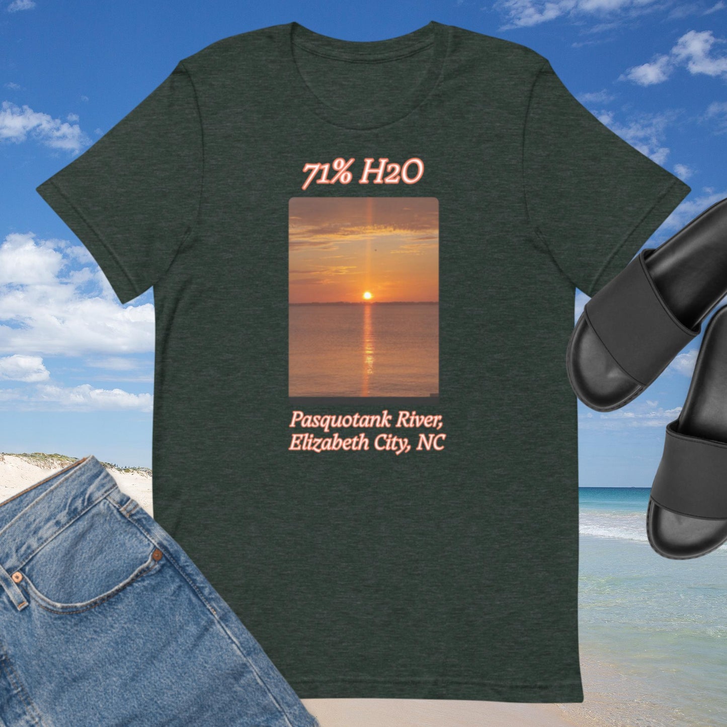 Pasquotank River Elizabeth City, NC Unisex t-shirt